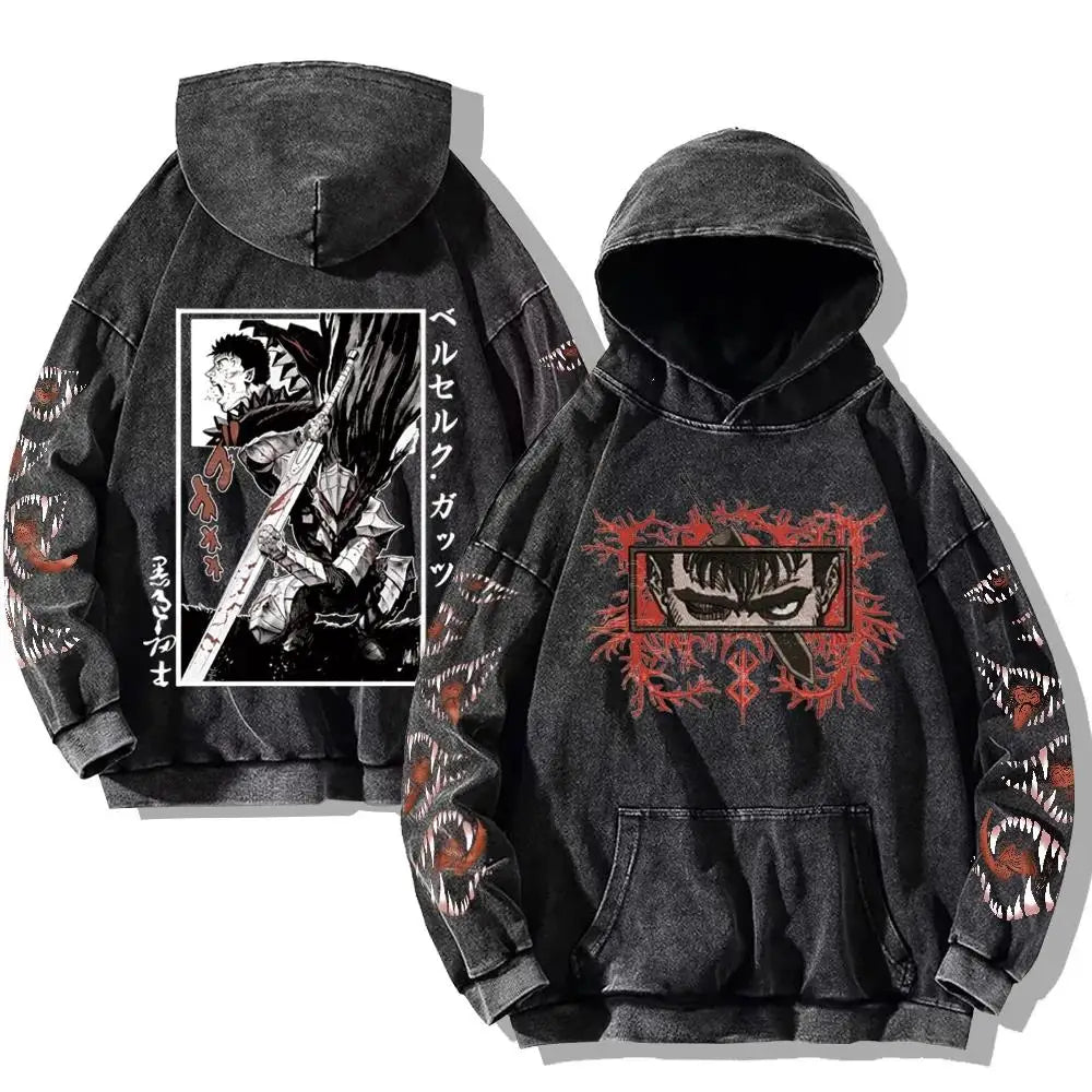 Berserk Gothic Print Hoodie