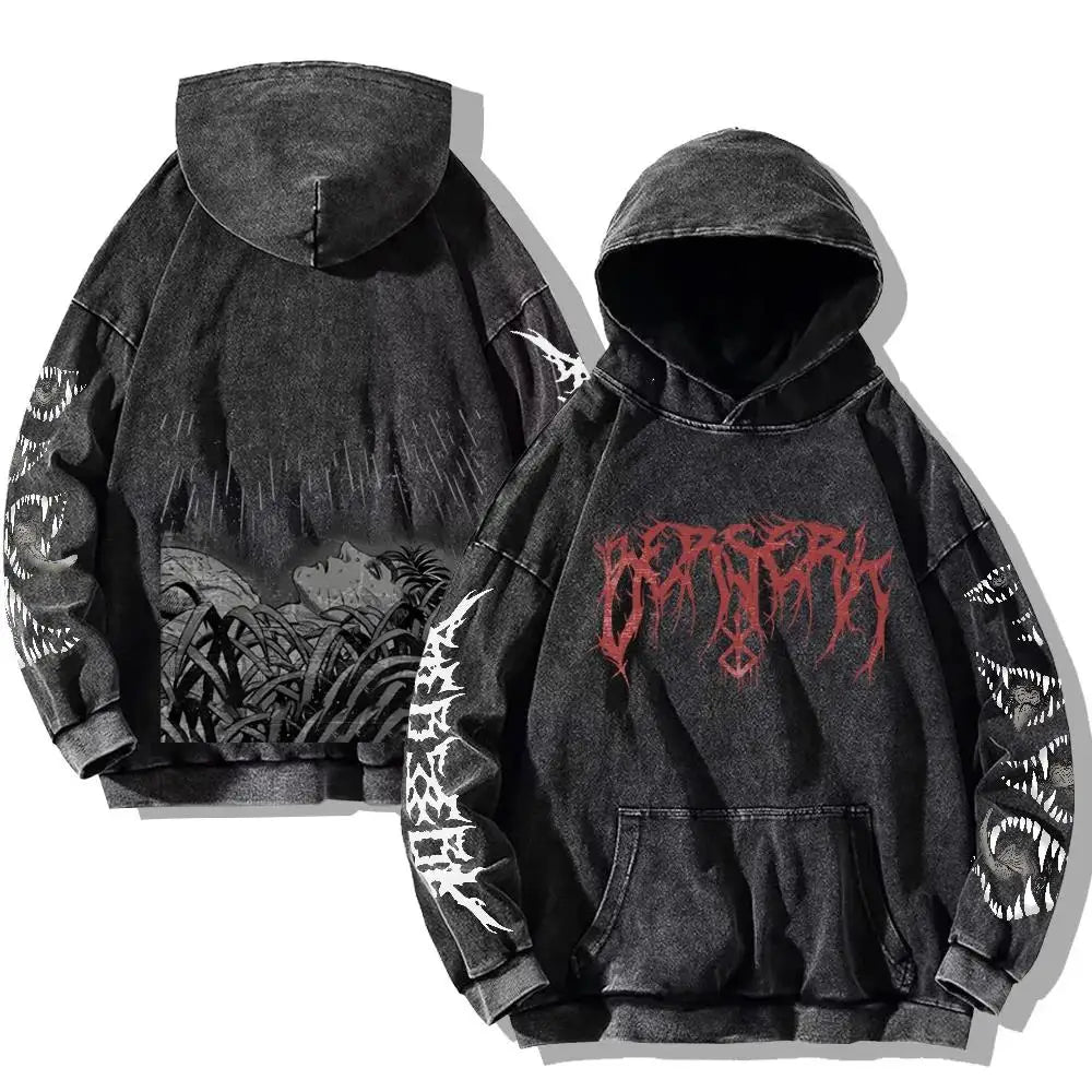 Berserk Gothic Print Hoodie