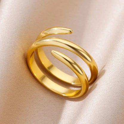 316L Stainless Steel Gold Color Rings