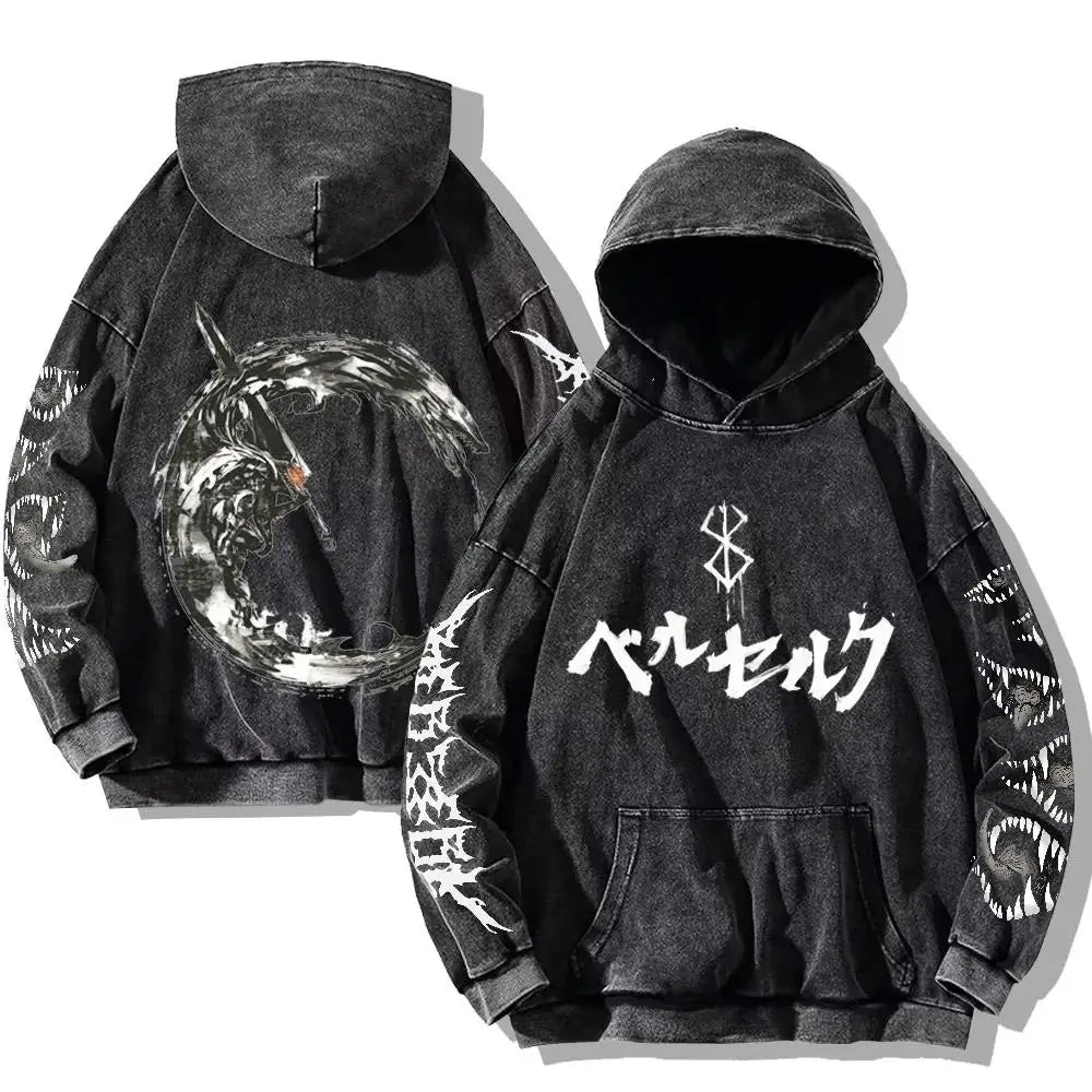 Berserk Gothic Print Hoodie