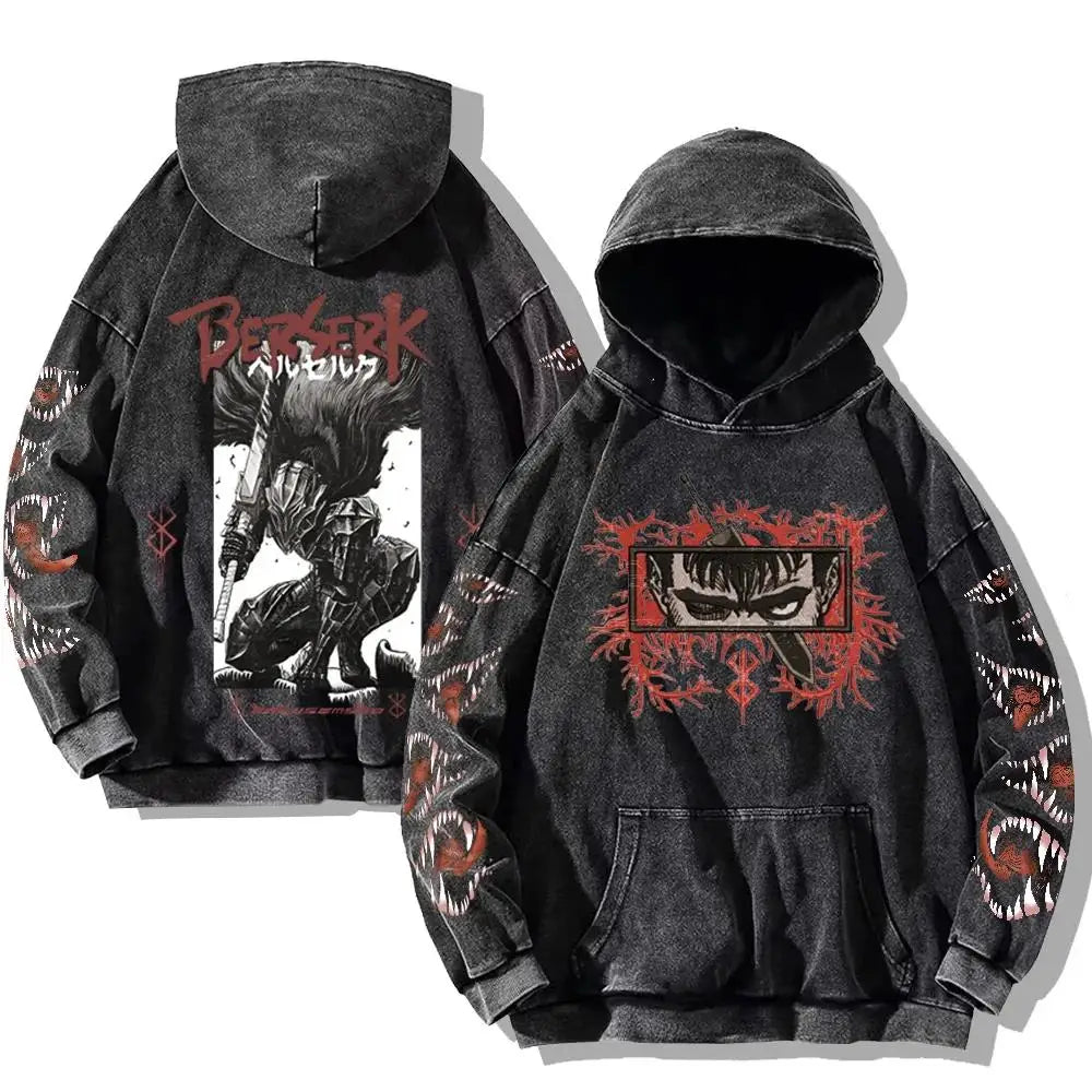 Berserk Gothic Print Hoodie